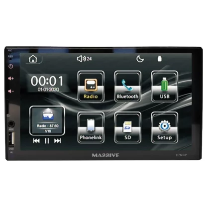 MASSIVE AUDIO- 7″ VIDEO HEAD UNIT- CARPLAY, ANDROID, APPLE MOBILE, MP5, BLUETOOTH, RADIO, CAMERA-H7MCP - Image 7