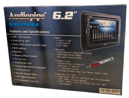 6.2″ MULITMEDIA PLAYER WITH GPS- RAD-1750GB - Image 5