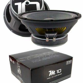 Massive Audio M10v2 10" 200W RMS EACH 8 Ohm Pro Mid Bass Loud Speaker(pair)