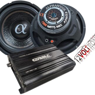 ORION CBT1800.1-2M MONOBLOCK AMP/ ALPHASONIK ASW12S 12" SUBWOOFER (pair) BUNDLE