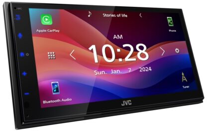 JVC KW-M695BW 6.8″ Capacitive Touch Digital Media Receiver featuring / Apple CarPlay® (Wireless, Wired) / Android Auto™ (Wireless, Wired) / Wireless Mirroring / Bluetooth® / iDatalink Maestro Ready / SiriusXM Ready / 13-Band EQ / Short Chassis - Image 5