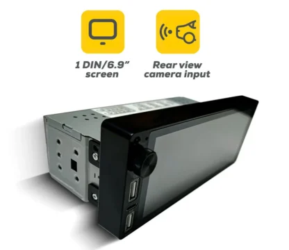 ZZ2 MPPLAY 6.9″ TOUCHSCREEN WIRELSS CARPLAY AND ANDROID AUTO MECHLESS WITH SINGLE DIN CHASSIS - Image 2