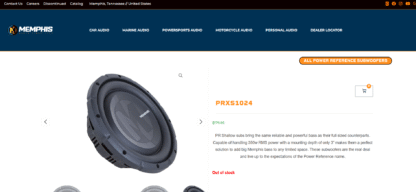 Memphis PRXS1024 10″ 350w RMS Shallow Subwoofer(single) - Image 4