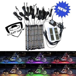LIGHTSHOW LSMK12DLUX 12 PIECE DREAMCOLOR DELUXE LED MOTORCYCLE LIGHT KIT