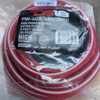DS18 PW-4GA-5B/20RD 4-GA Ultra Flex Power Wire 5ft Black And 20ft Red - Image 5