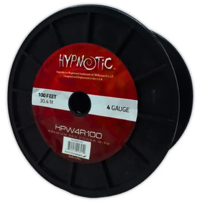 HYPNOTIC HPW4R100 100′ ROLL PREMIUM OXYGEN FREE 4 GA CCA POWER WIRE - Image 2