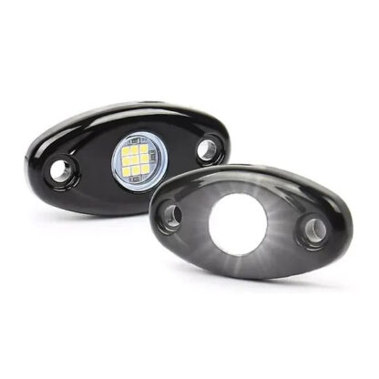 LIGHTSHOW LSRL12BWM 12 PIECE BRIGHT WHITE METAL ROCK LIGHT KIT - Image 2