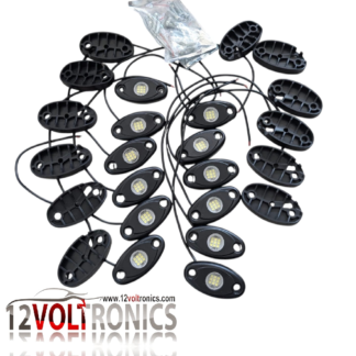 LIGHTSHOW LSRL12BWM 12 PIECE BRIGHT WHITE METAL ROCK LIGHT KIT