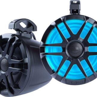 Memphis MXA62PS 6.5" LED Coaxial Powerports Speaker Pods for Roll Bars, Black with LED(pair)