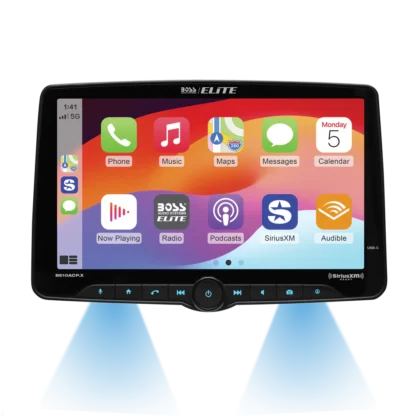 BOSS ELITE BE10ACP.X  10.1 Inch Touchscreen, Bluetooth, Mechless, Apple CarPlay, Android Auto, Sirius XM-Ready, Single Din, AM/FM Radio Receiver, Multicolor Panel - Image 2