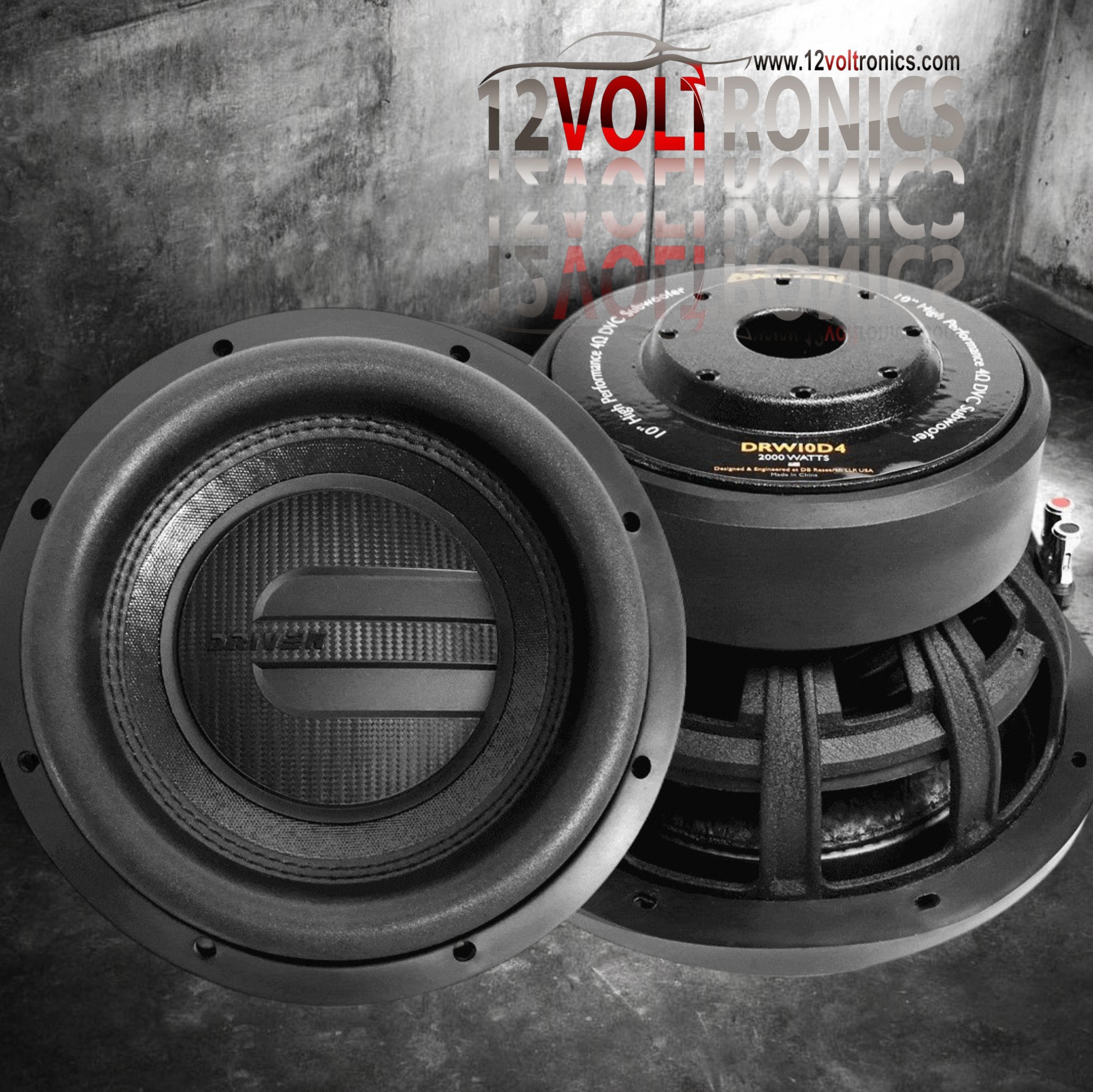 Driven DRW10D4 10" High Performance 500W RMS Subwoofer(pair) $1 Shipping!!