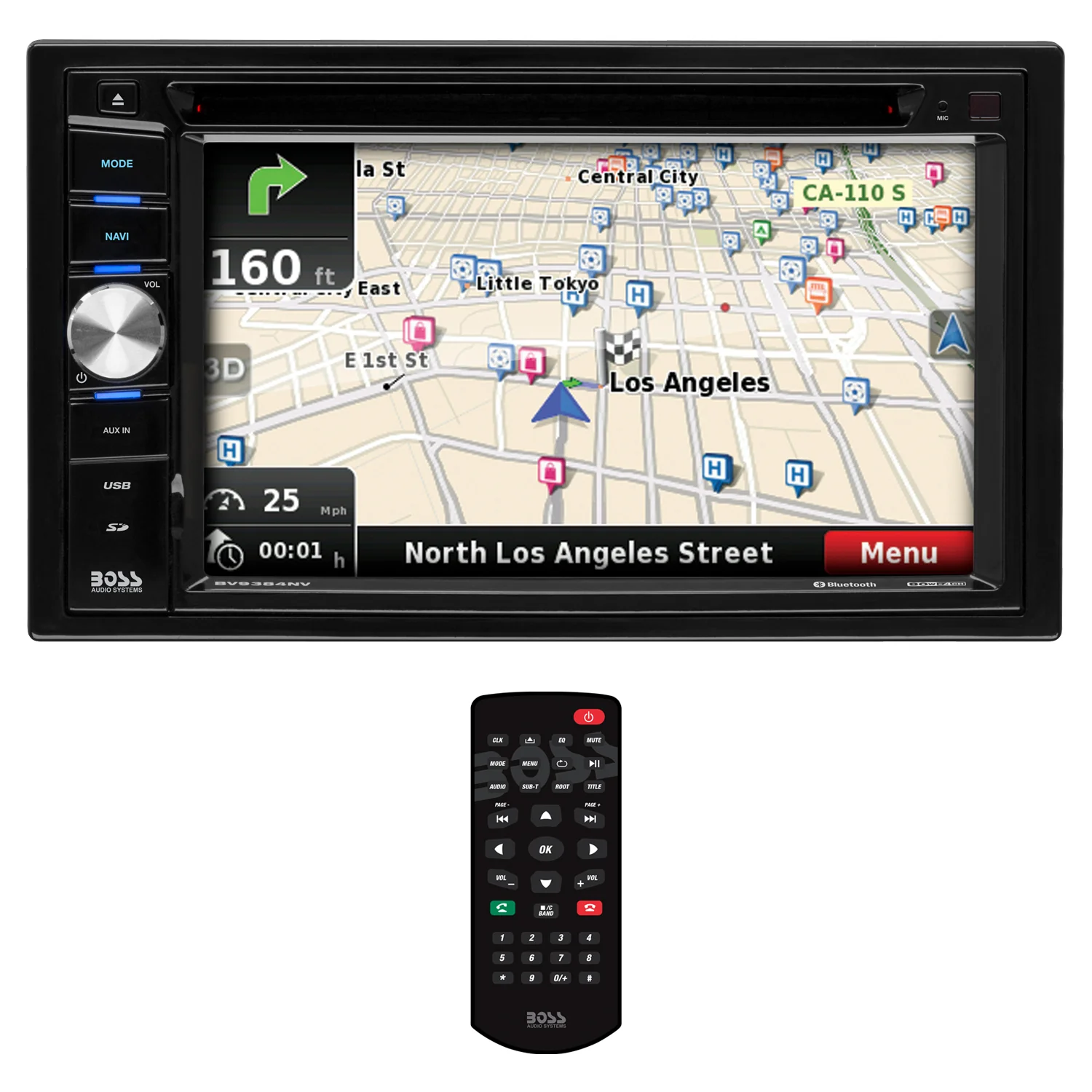 Boss Audio BV9384NV Double Din 6.2″ Receiver with Bluetooth and CD