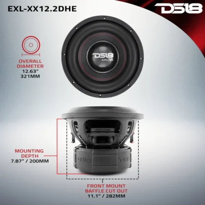 DS18 EXL-XX12.2D 12″ SUBWOOFER 2000w RMS 2-OHM **SOLD AS EACH** $1 SHIPPING!! - Image 5